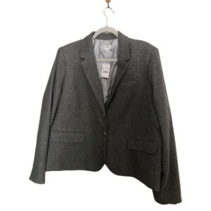 NWT J. Crew Blazer 22 plus size Grey wool Jacket Women’s work career gray